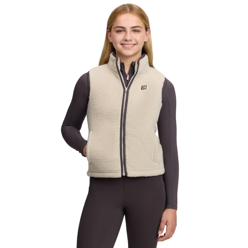 LeMieux Young Rider Trinity Teddy Gilet - Almond-1