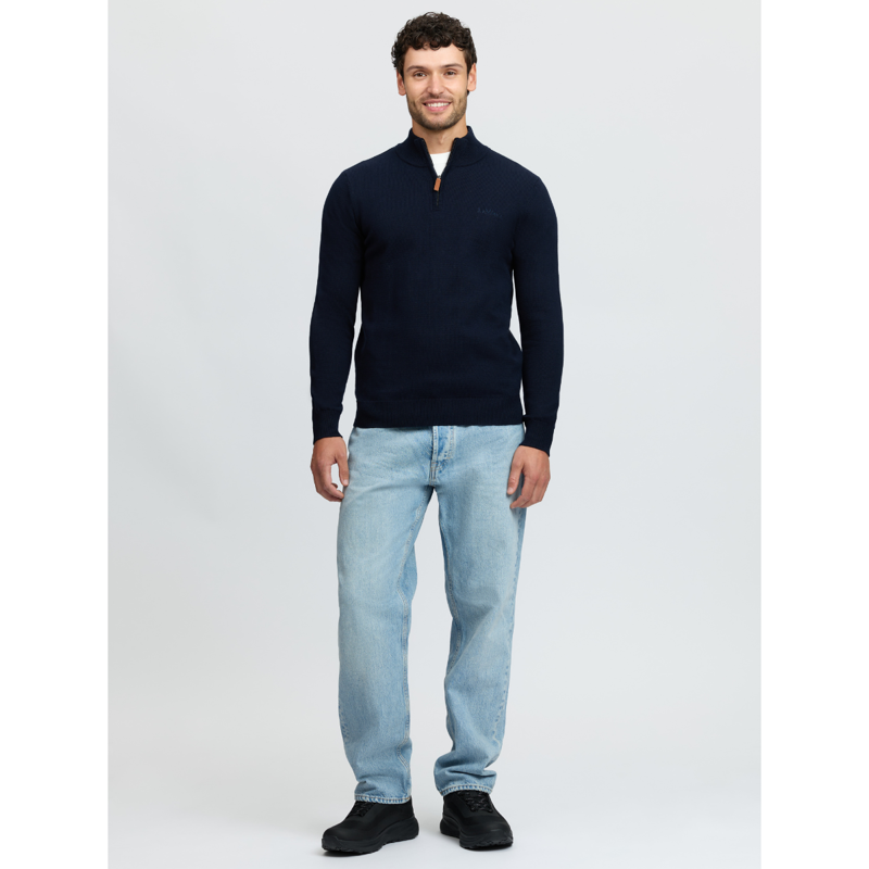 LeMieux Men's Quarter Zip Knit - Navy-5