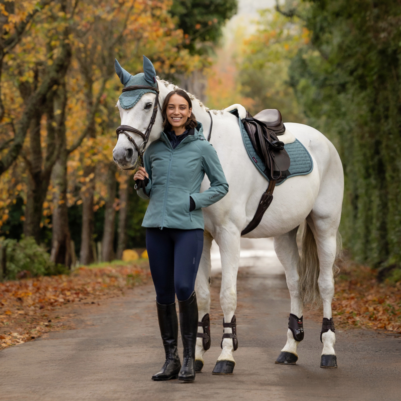 LeMieux Merino+ Suede Classic Close Contact Square - Aloe-2