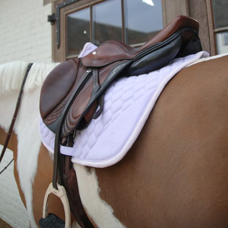 Kentucky Softshell Onion Quilt Jumping Saddlepad Full - Light Purple/Light Rose-2