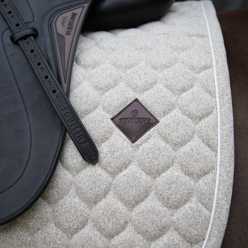 Kentucky Melange Dressage Saddlepad Full - Beige-2