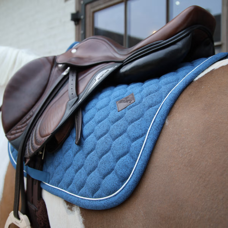 Kentucky Melange Jumping Saddlepad Full - Navy-2