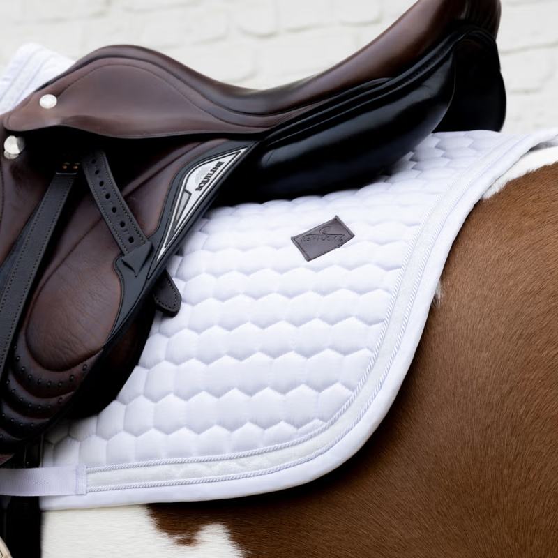 Kentucky Glitter Band Jumping Saddlepad - White/White-1