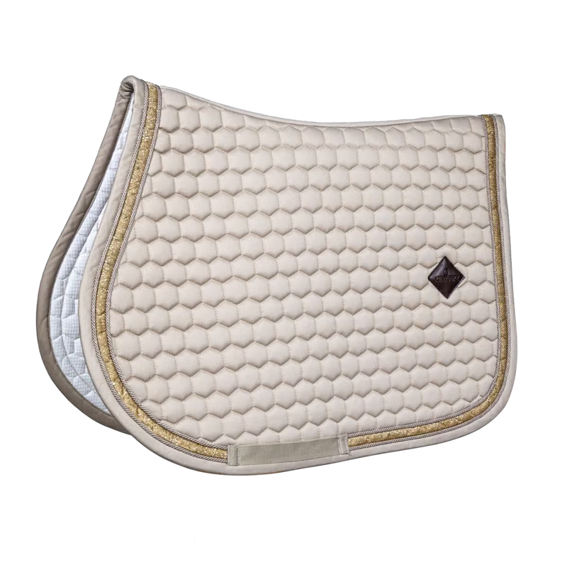 Kentucky Glitter Band Jumping Saddlepad - Beige-2