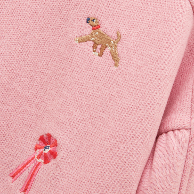 Joules Girls' Avery Embroidered Sweatshirt - Pink-2