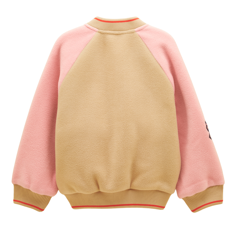 Joules Girl's Camden Fleece Bomber Jacket - Pink-1