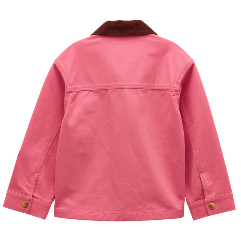 Joules Girls' Langley Embroidered Item Jacket - Pink-1