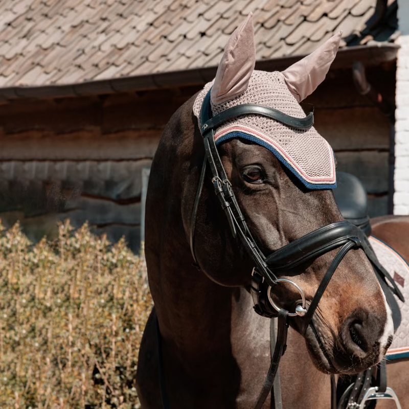 Kentucky Pied-De-Poule Wellington Fly Veil Full - Bordeaux/Navy