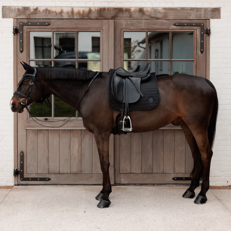 Kentucky Glitter Sparkling Dressage Saddlepad Full - Black-3