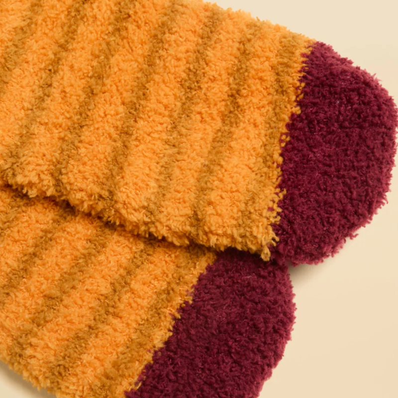 Joules Ladies Novelty Fluffy Socks - Orange Fox-2