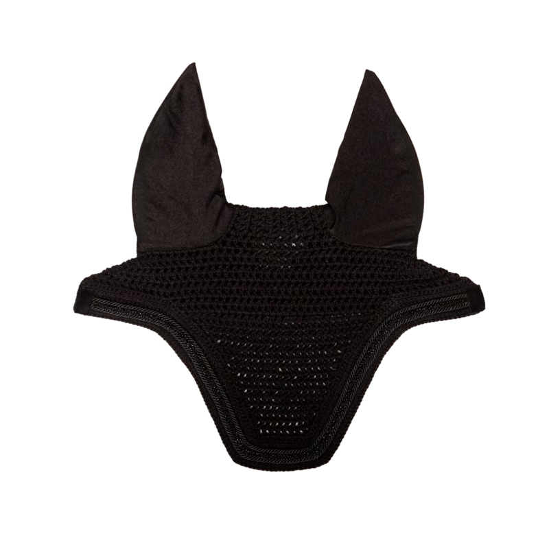 Kentucky Mini Pearls Velvet Wellington Fly Veil Full - Black-2