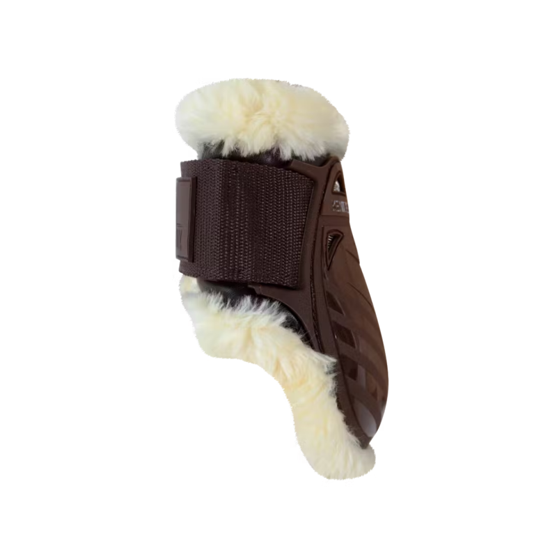 Kentucky Vegan Sheepskin Young Horse Fetlock Boots - Brown-2