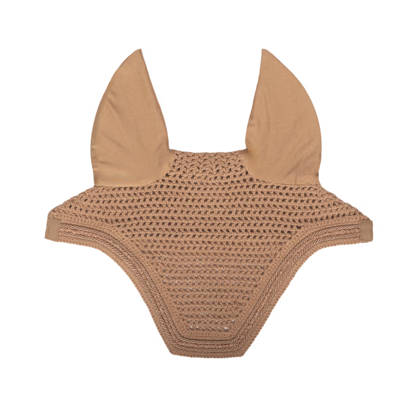 Kentucky Mini Pearls Velvet Wellington Fly Veil Full - Beige-3