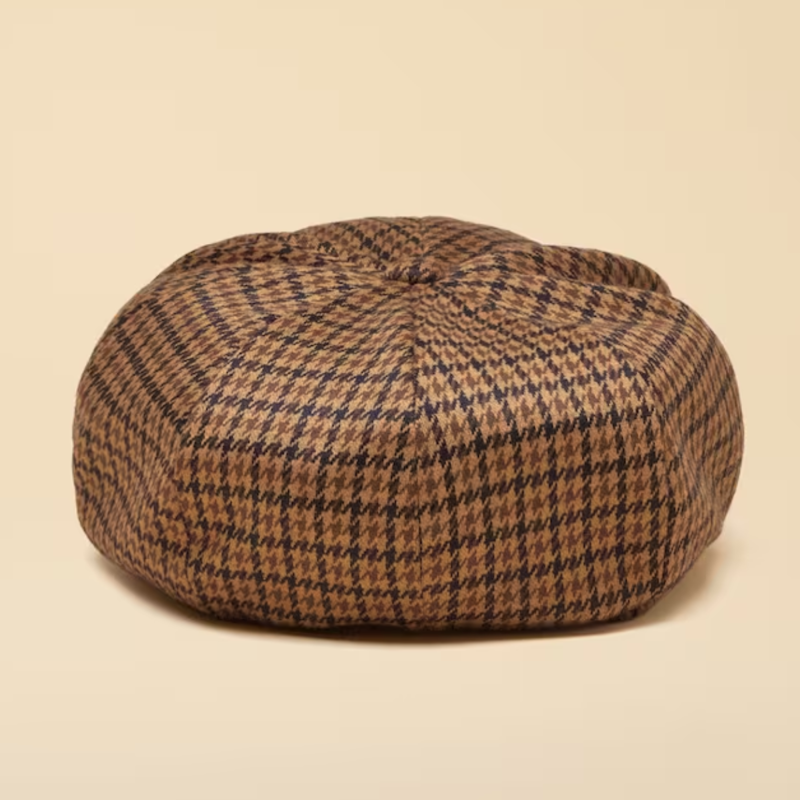 Joules Ladies Elvaston Hat - Neutral Houndstooth-1