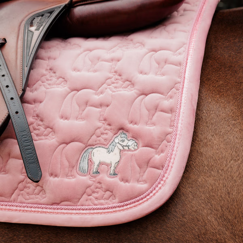 Kentucky Sammy Velvet Show Jumping Saddlepad - Old Rose-2