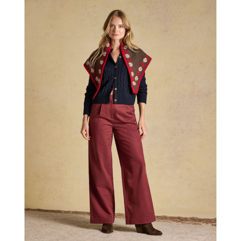 Joules Ladies Cable Cardigan - Navy-6