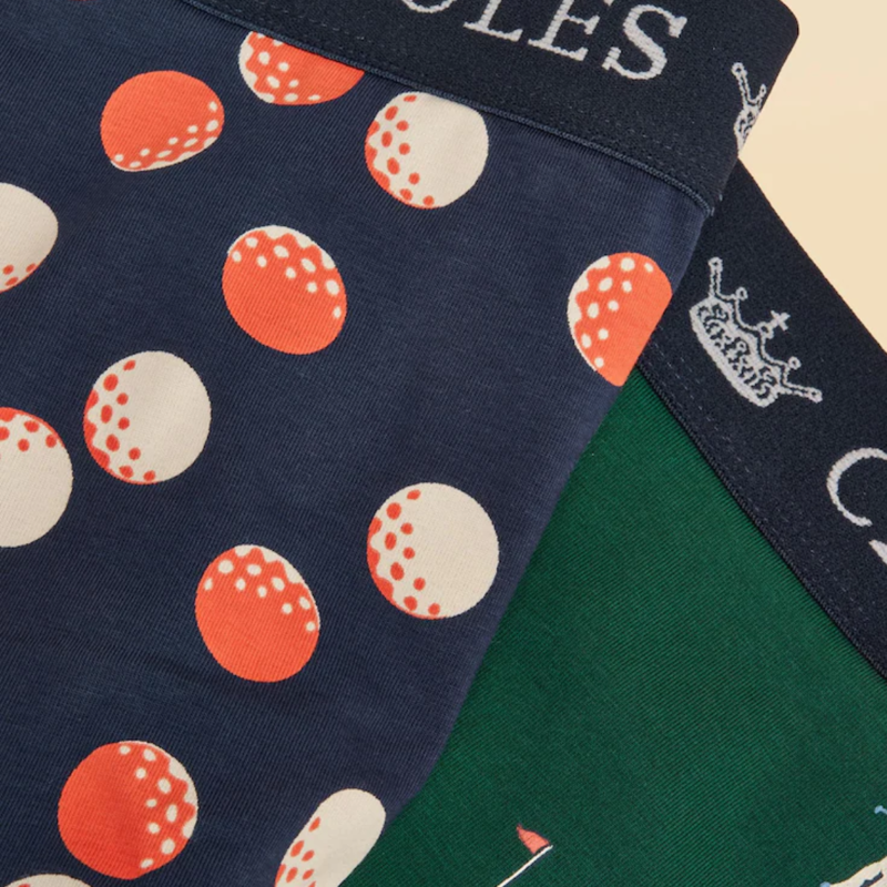 Joules Men's Crown Joules 2 Pack Boxers - Navy/Green-4