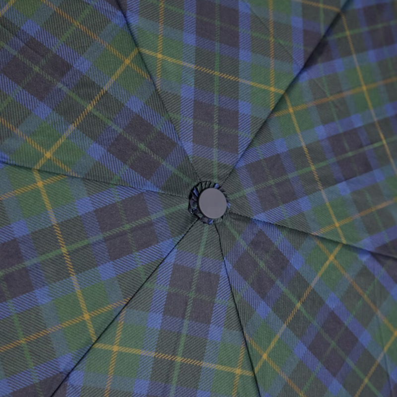 Joules Ladies Umbrella - Blue/Green Check-2