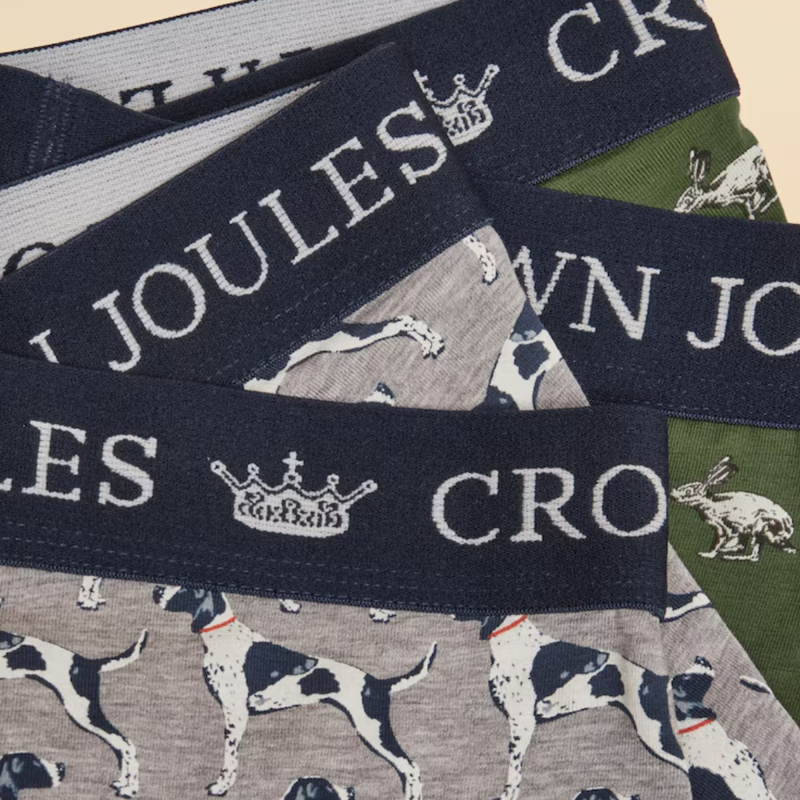 Joules Men's Crown Joules 2 Pack Boxers - Green/Grey-2
