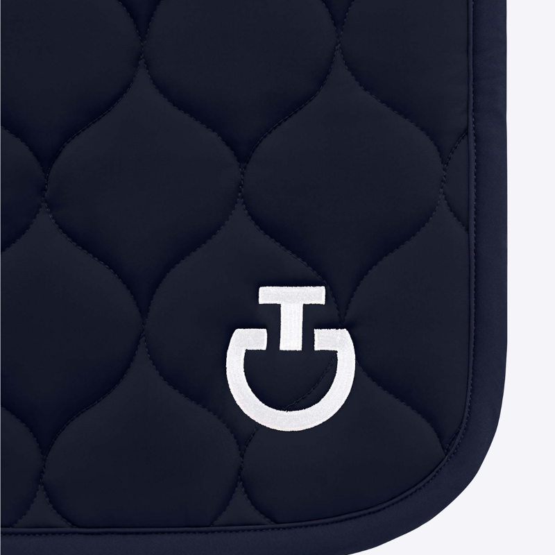Cavalleria Toscana New Circular Quilted Jersey Jumping Saddlepad - Navy-1