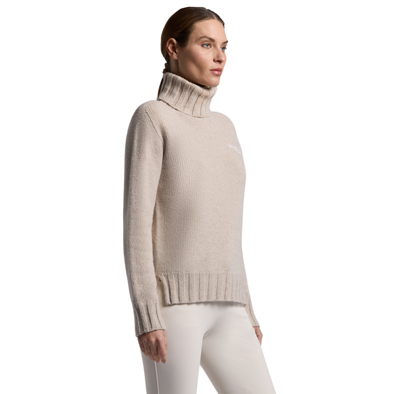 Cavalleria Toscana Women's Pure Wool Turlteneck Sweater - Rainy Day