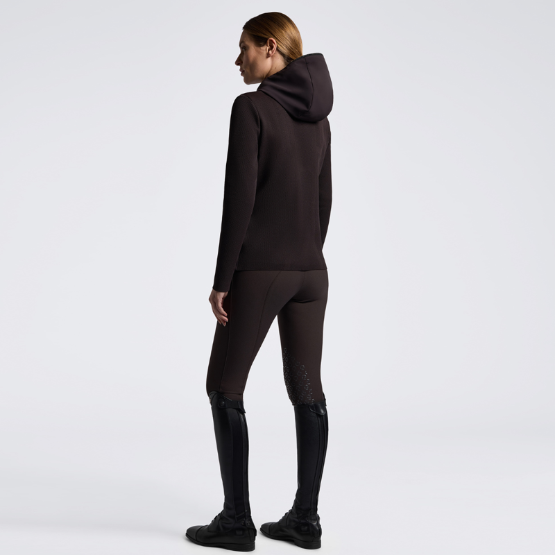 Cavalleria Toscana Women's R-EVO Tech Knit Softshell Jacket- Espresso-2