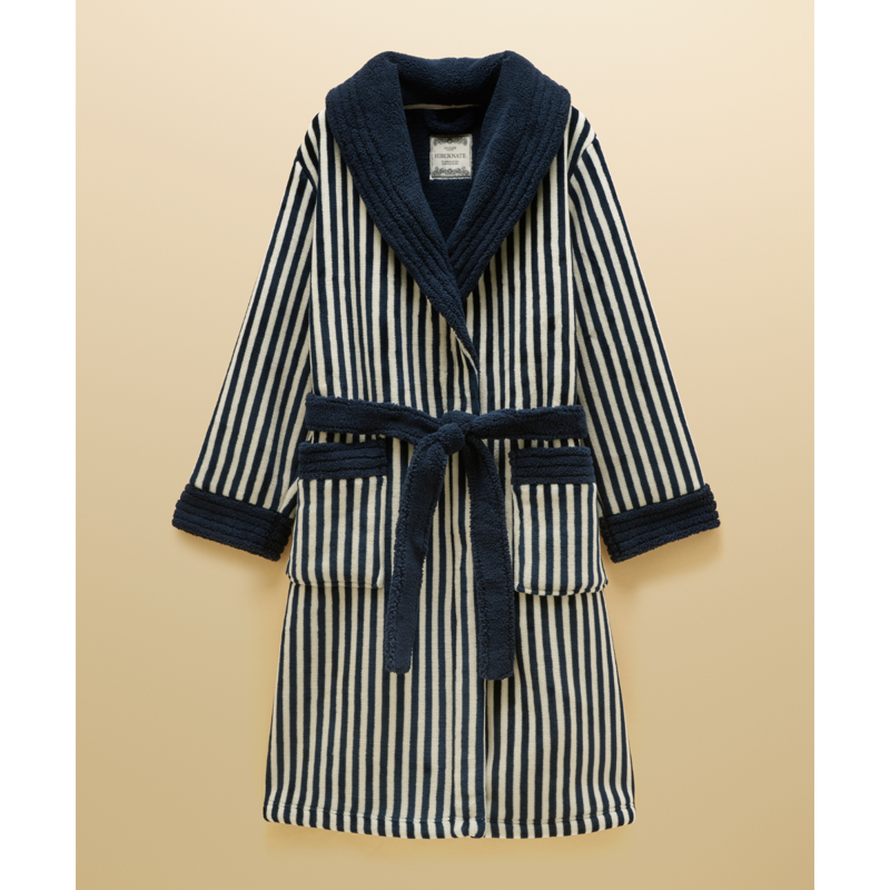 Joules Ladies Matilda Dressing Gown - Navy/Cream Stripe-2