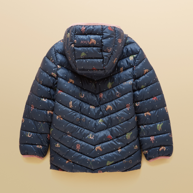 Joules Girls' Cairn Coat - Navy Horse-1