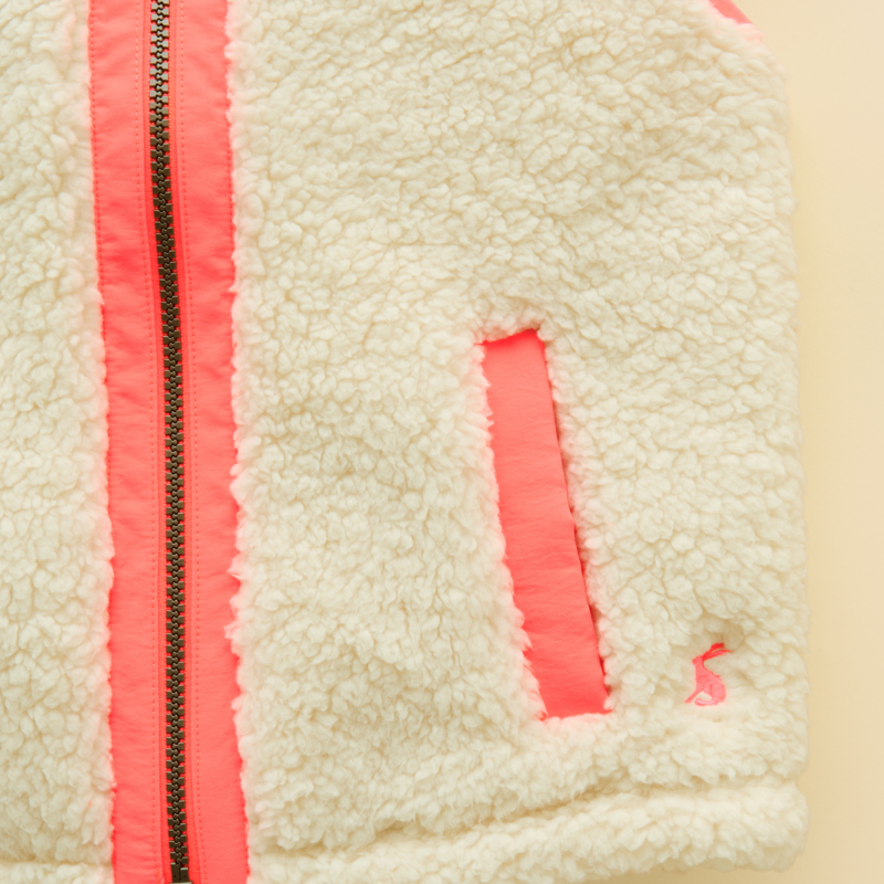 Joules Girls' Tilly Gilet - Cream-2