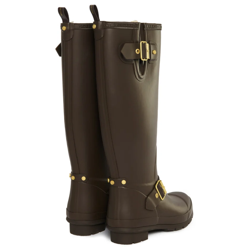 Holland Cooper Sherpa Lined Regency Wellington - Chocolate Matte Gold-2