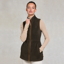 Holland Cooper Country Longline Fleece Gilet - Khaki