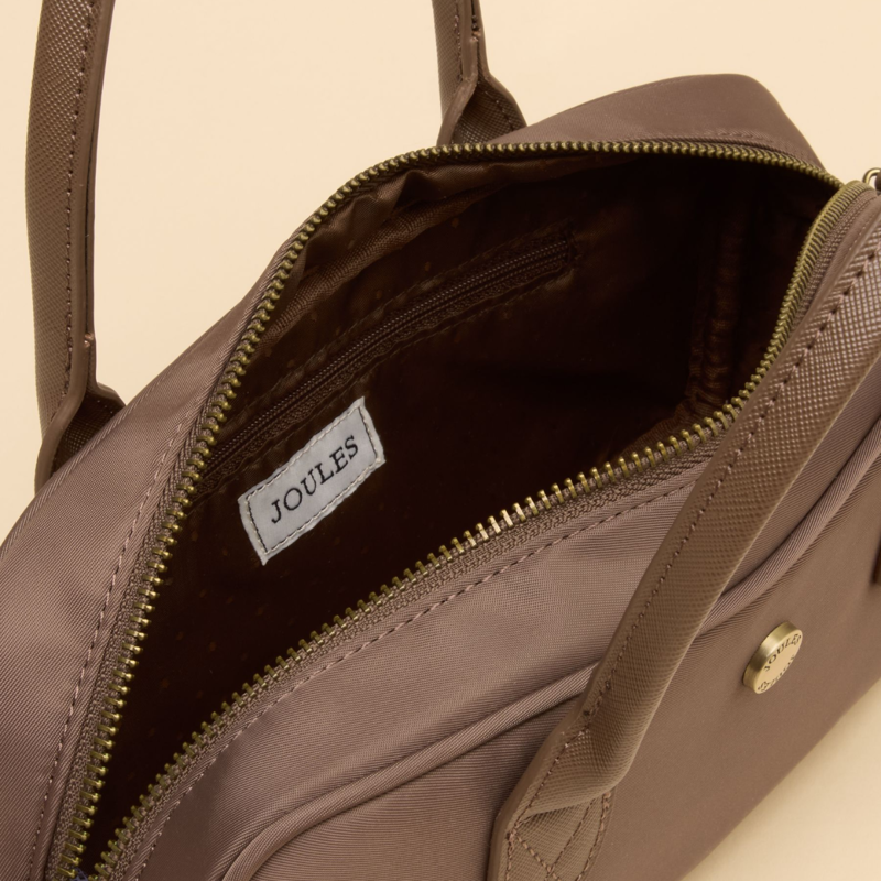 Joules East West Zip Crossbody Bag - Mocha-3