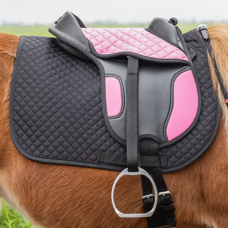QHP Shetland Saddle - Pink-1