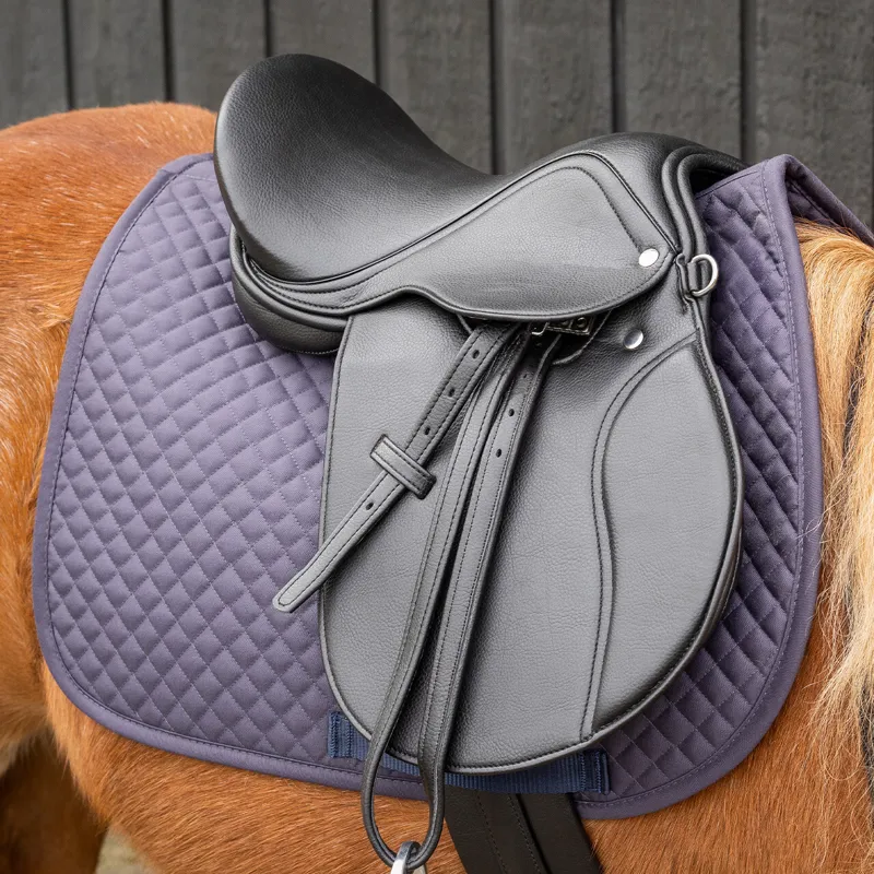 QHP Complete Saddle Set - Black - Pony-1