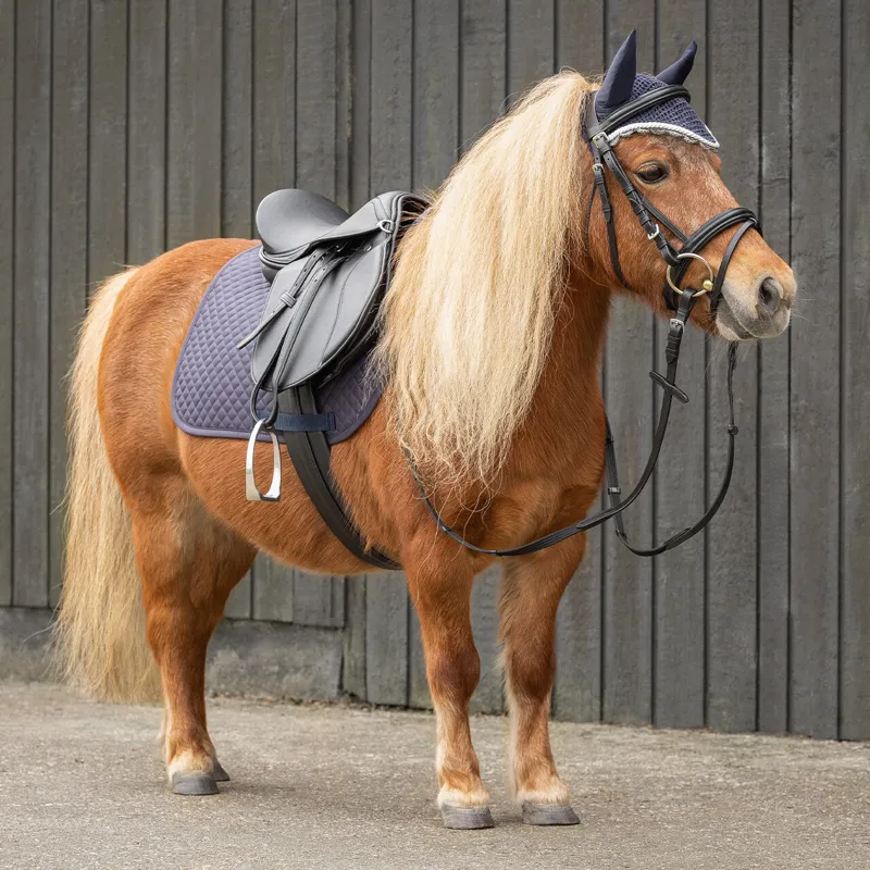 QHP Complete Saddle Set - Black - Pony-2