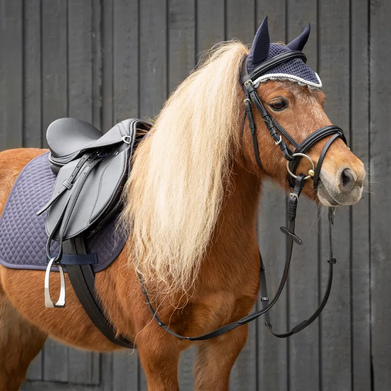 QHP Complete Saddle Set - Black - Pony-3