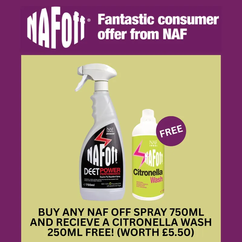 NAF Off Deet Power Performance Spray 750ml with Free Citronella Wash 250ml