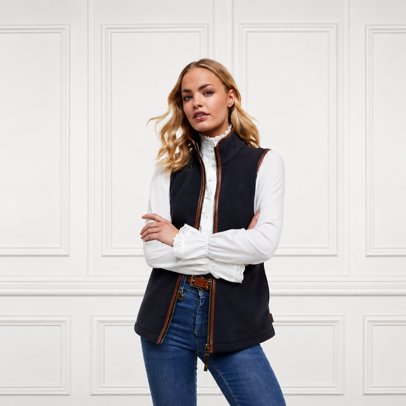 Holland Cooper Country Fleece Gilet - Ink Navy