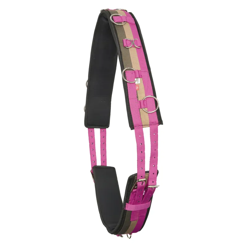 Imperial Riding Deluxe Extra Lunging Girth - Multi Flower Pink