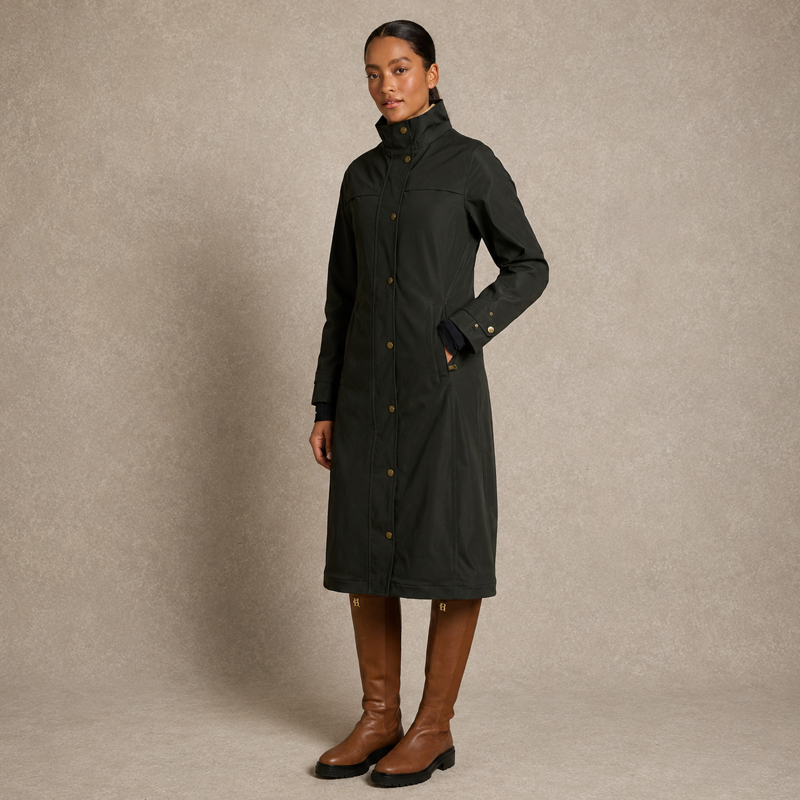 Holland Cooper Folgate Riding Coat - Dark Pine Green