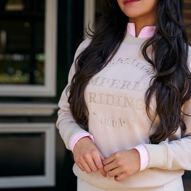 Imperial Riding Ladies Joyce Sweater - Grey/Sand-3