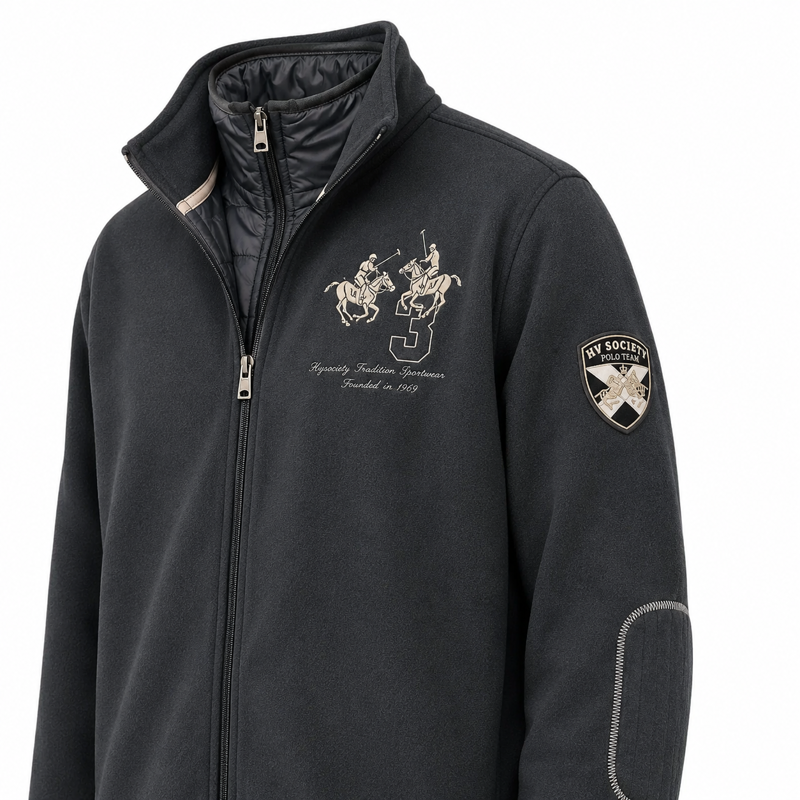 HV Polo Men's Hames Fleece Jacket - Navy-2