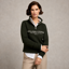 Holland Cooper Sporting Goods Zip Henley - Racing Green