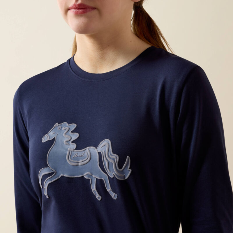 Ariat Youth Pretty Pony T-Shirt - Navy-2