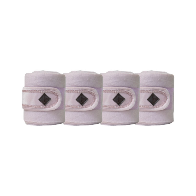 Kentucky Polar Fleece Velvet Pearls Bandages - Soft Rose-3