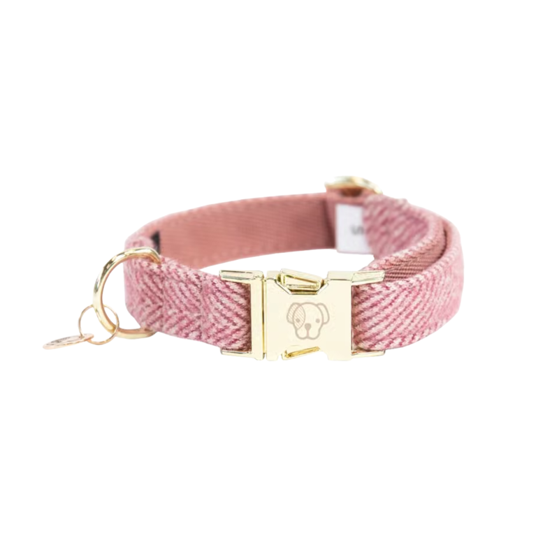 Kentucky Wool Dog Collar - Pink-3