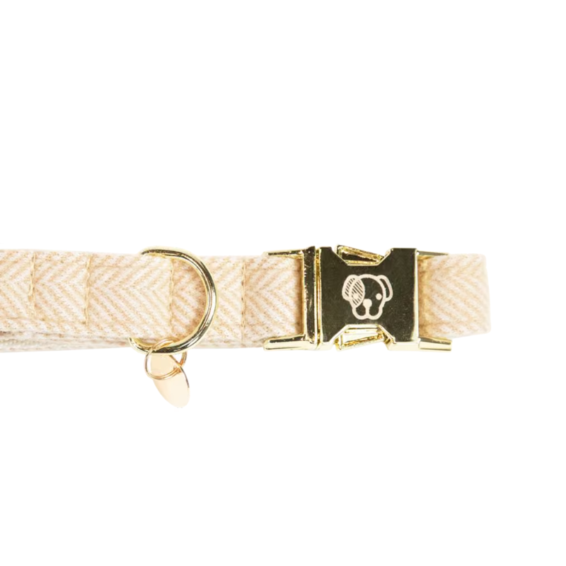 Kentucky Wool Dog Collar - Beige-3