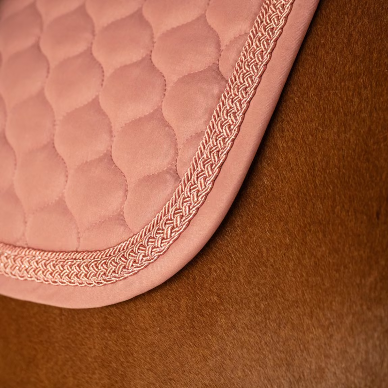 Kentucky Classic Onion Plaited Glitter Rope Jumping Saddlepad Full - Old Rose-3