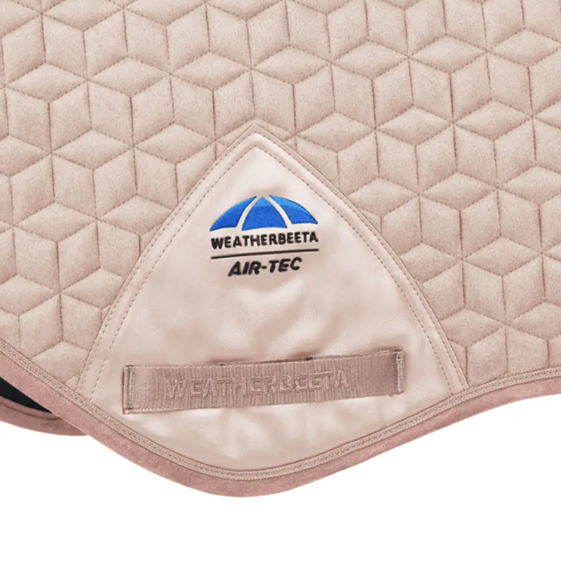 WeatherBeeta Suede Elite Air-Tec Jump Shaped Saddlepad - Rose Quartz-3
