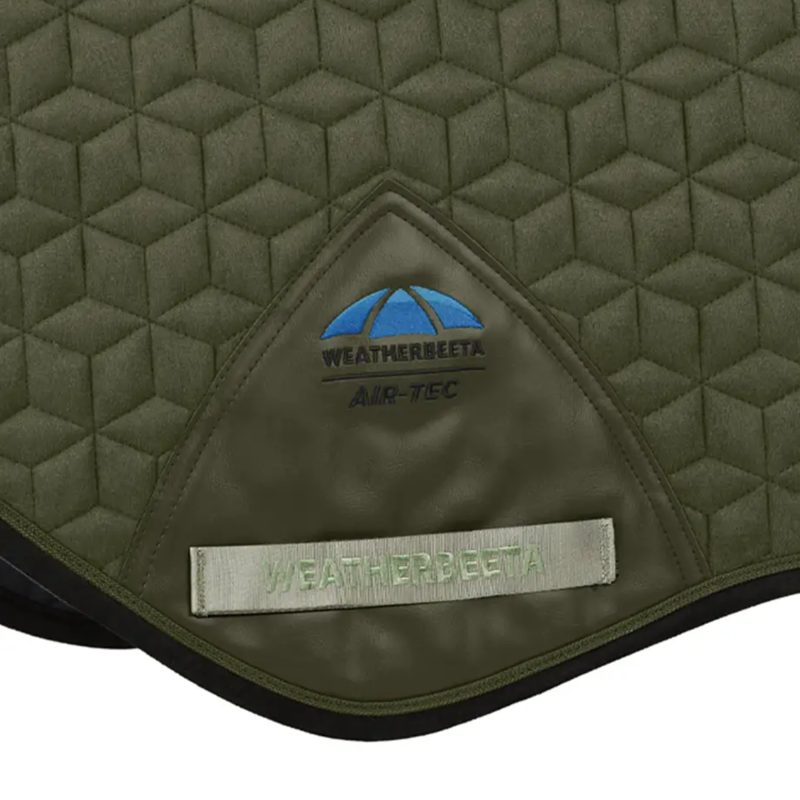 WeatherBeeta Suede Elite Air-Tec Jump Shaped Saddlepad - Olive-3